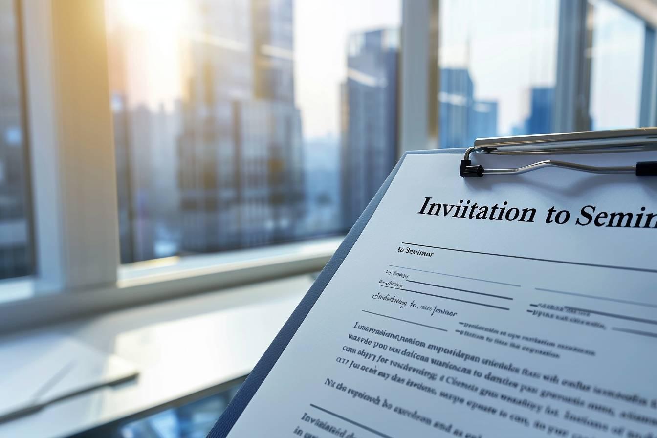 Modèle de lettre d'invitation professionnelle : exemples et conseils pour rédiger efficacement