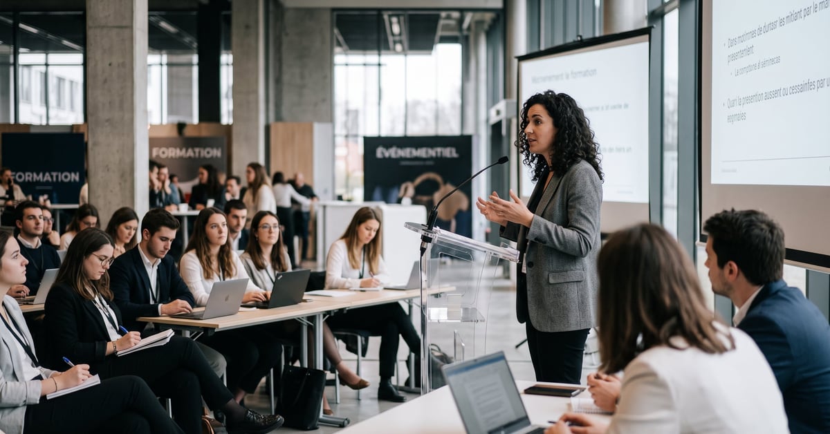 Formation événementielle : étudiants en apprentissage des métiers de l'événement professionnel