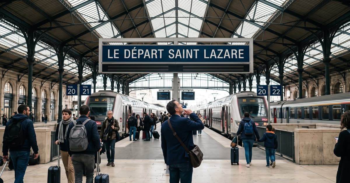 Le Départ Saint-Lazare, bar emblématique face à la gare Saint-Lazare à Paris