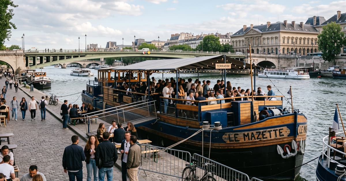 Le Mazette Port de la Rapée Paris – bar parisien au bord de la Seine