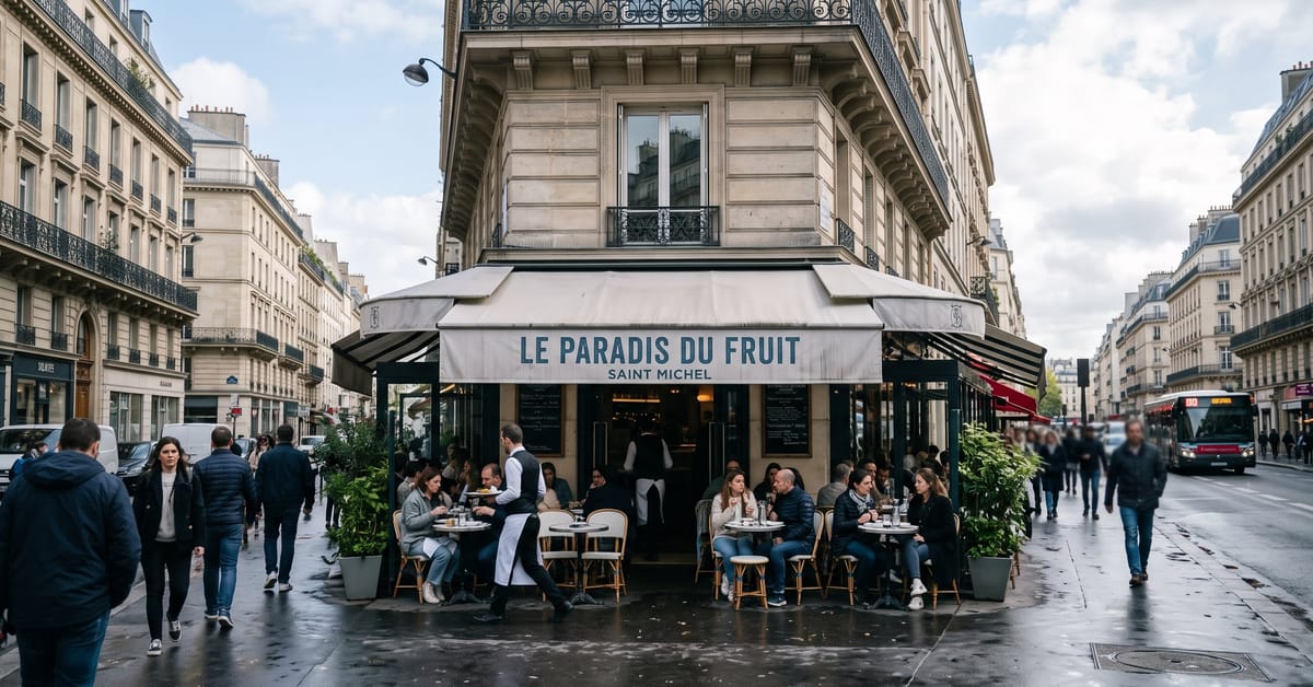 Le Paradis du Fruit Saint-Michel, restaurant parisien sur les quais de Seine
